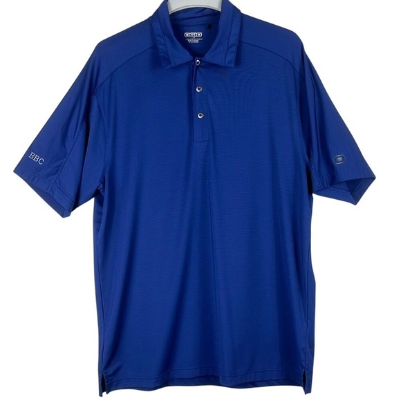 Ogio Mens Short Sleeve Polo Shirt Size Large‎ Blue Golf Lightweight Collared - Picture 1 of 9